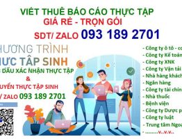Thuê viết thuê báo cáo thực tập giá dưới 1tr 1tr5 tại Tp.HCM Hà Nội